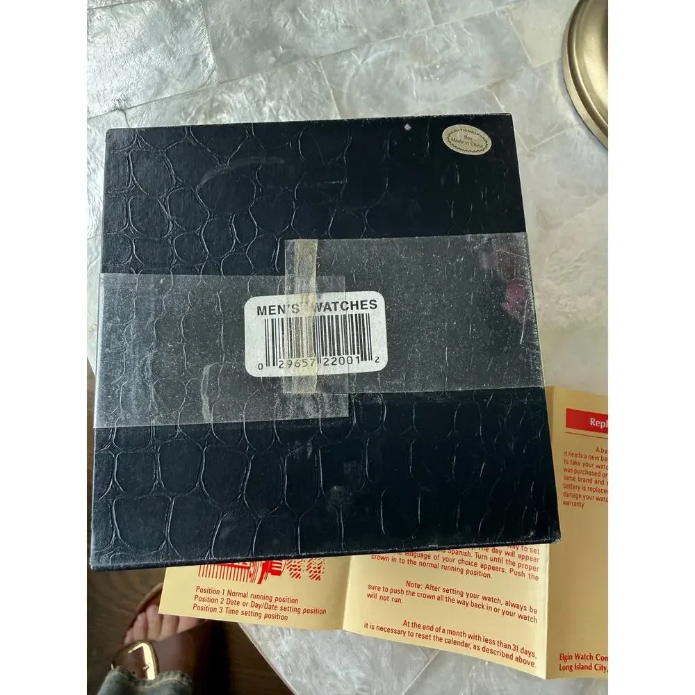 Elgin Galaxie Men’s Hold Tone Watch NIB